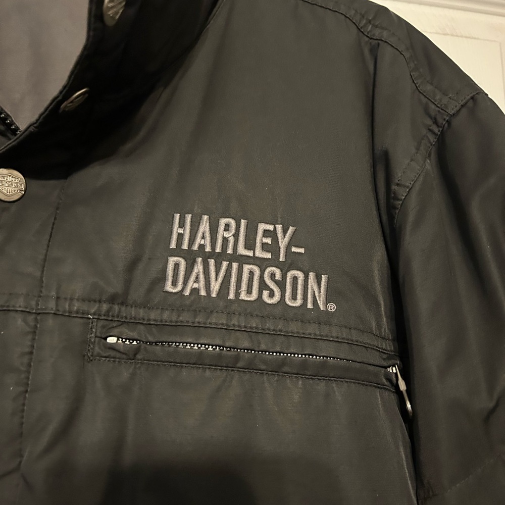 Men’s Harley Davidson Reversible Down Winter Jacket Very Warm and Comfortable M